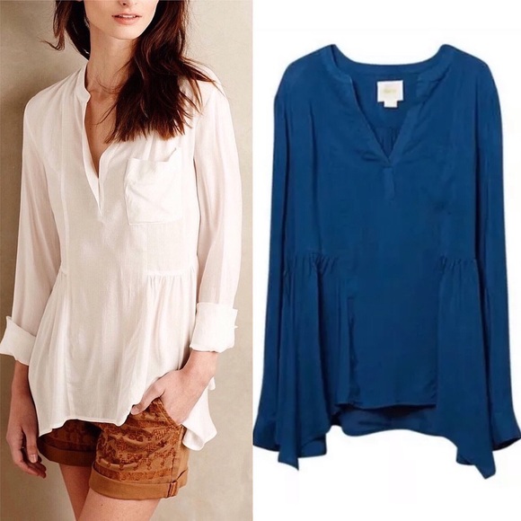 Anthropologie MAEVE Laiken Henley Top